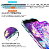Galaxy A5 2017 Coque Etui Glitter Cell Phone Case for Girl Women,LeYi Cute Clear Design Bling Shiny Quicksand Liquid TPU Silicone Protective Phone Cover Case for Samsung Galaxy A5 2017 ZX Teal/Purple
