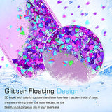 Galaxy A5 2017 Coque Etui Glitter Cell Phone Case for Girl Women,LeYi Cute Clear Design Bling Shiny Quicksand Liquid TPU Silicone Protective Phone Cover Case for Samsung Galaxy A5 2017 ZX Teal/Purple