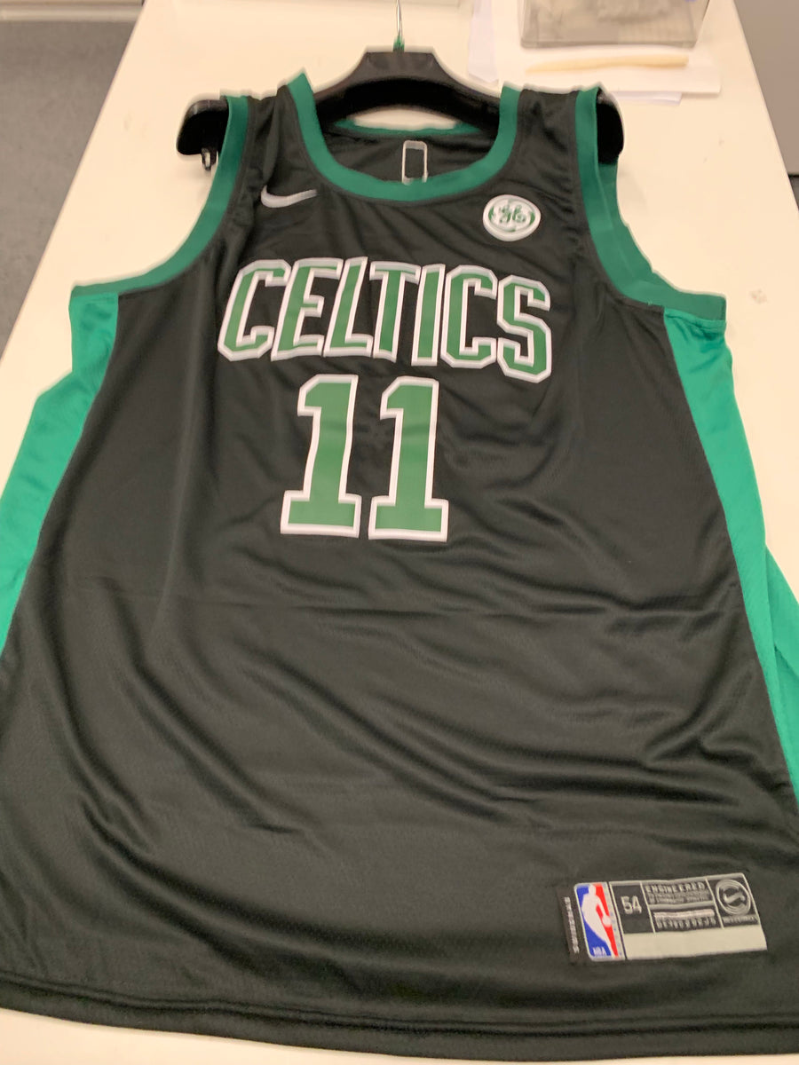 Kryie Irving Boston Celtics Mens Green Vertical Short Sleeve T Shirt