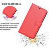 KuGi BLU Life One X2 Mini case,ultra-thin MX style PU Cover + TPU Back Wallet stand Case For BLU Life One X2 Mini smartphone(Red)