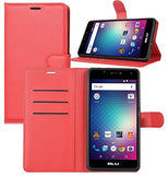 KuGi BLU Life One X2 Mini case,ultra-thin MX style PU Cover + TPU Back Wallet stand Case For BLU Life One X2 Mini smartphone(Red)