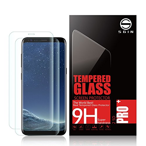 SGIN Galaxy Note 8 Screen Protector, [2Pack Transparent]Highest Quality Premium Tempered Glass Anti-Scratch, High Definition (HD) Screen Protector Film for Galaxy Note 8(Full Screen Coverage)